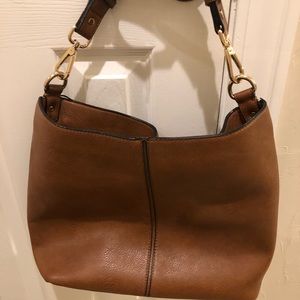 Brown leather purse